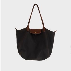 Longchamp Le Pilage Large Grey Tote